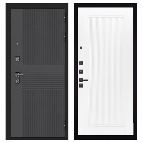 Гранит Гранж, панель 082 Белый софт рельеф 10 мм