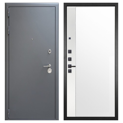 Гранит 7024, панель 075 зеркало макси бок белое 16 мм