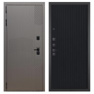 Гранит Нанорельеф, панель 088 Черный кварц с фрезеровкой 10 мм