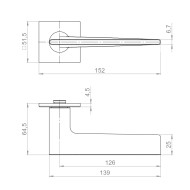 Ручка Armadillo (Армадилло) раздельная K.YM.TRUFFLE MWSC-33 итальянский тисненый 