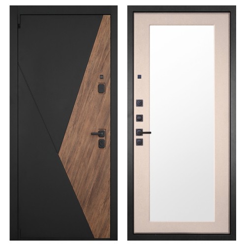 Гранит Геометрия, панель 014 зеркало Капучино 16 мм