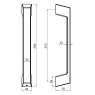 Ручка-скоба Punto (Пунто) PULL.ARC.TITAN CP-8 хром 