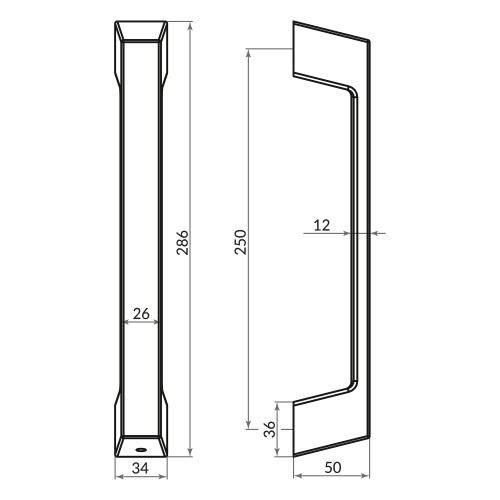 Ручка-скоба Punto (Пунто) PULL.ARC.TITAN CP-8 хром 