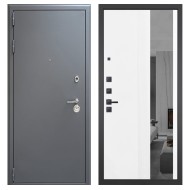 Гранит 7024, панель 085 Белый рельеф софт с тонированным зеркало 10 мм