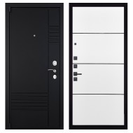 Гранит Т3, панель 079 Белый софт, черный молдинг 12 мм