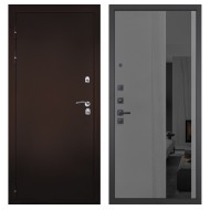 Гранит Терморазрыв, панель 086 Серый рельеф софт с тонированным зеркало 10 мм