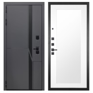 Гранит НаноБлэк лайн, панель 010 зеркало Белый матовый 16 мм