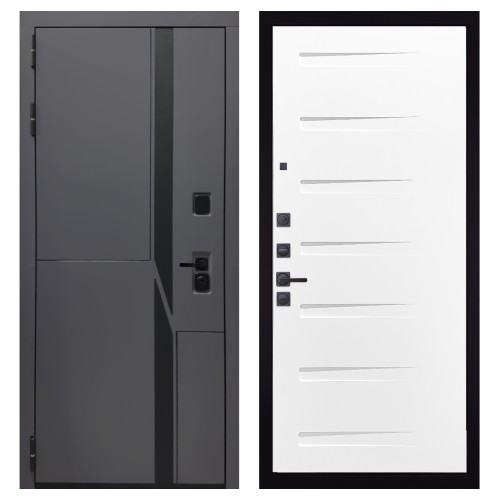 Гранит НаноБлэк лайн, панель 081 Белый Горизонт 10 мм