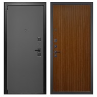 Гранит Лайт Графит, панель 087 Дуб кантри темный с фрезеровкой 10 мм