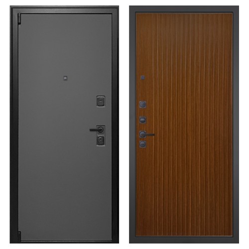 Гранит Лайт Графит, панель 087 Дуб кантри темный с фрезеровкой 10 мм