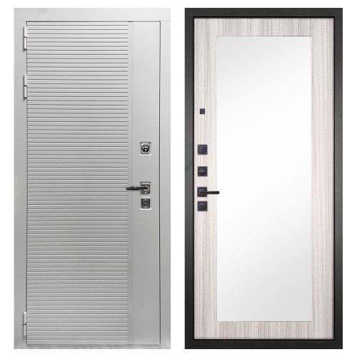 Гранит Пиано Белая, панель 032 зеркало Сандал светлый 12 мм