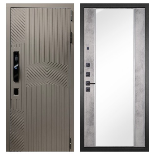 Гранит Смарт Нанорельеф, панель 051 зеркало Бетон светлый 16 мм