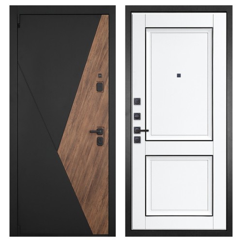 Гранит Геометрия, панель 070 Две филенки с молдингом белый матовый 12 мм