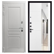 Гранит Лира Белая, панель 083 Белый софт зеркало 10 мм