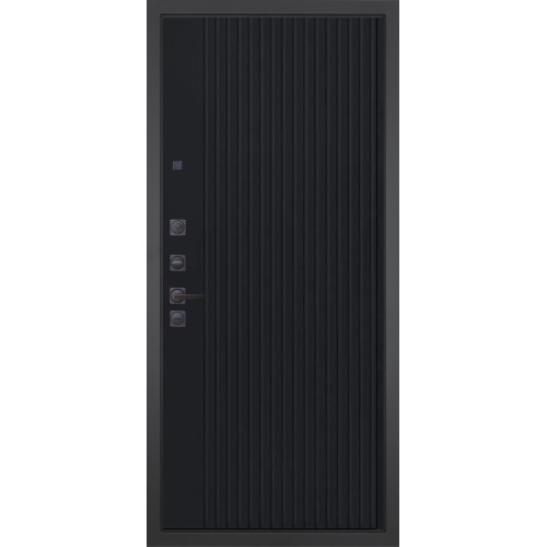 Гранит Эксклюзив, панель 088 Черный кварц с фрезеровкой 10 мм