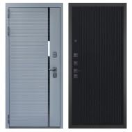 Гранит Пиано Серая, панель 088 Черный кварц с фрезеровкой 10 мм