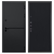 Гранит Горизонт, панель 088 Черный кварц с фрезеровкой 10 мм