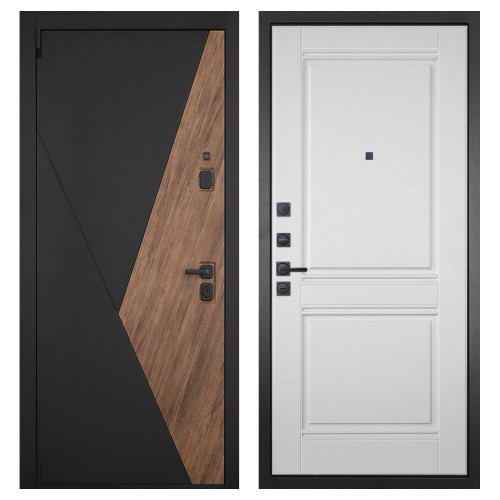 Гранит Геометрия, панель 063 Роял Вуд белая со структурой 12 мм