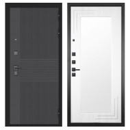 Гранит Гранж, панель 019 зеркало Белый ясень 16 мм