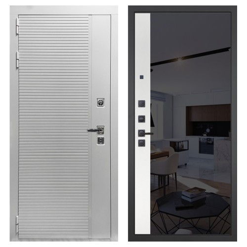 Гранит Пиано Белая, панель 091 зеркало макси бок тонированное черное 10 мм