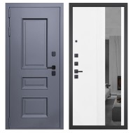 Гранит Сибирь, панель 085 Белый рельеф софт с тонированным зеркало 10 мм