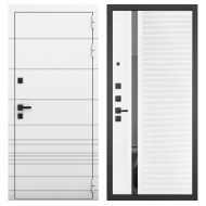 Гранит Роял белая NEW, панель 089 Белый софт с зеркальной тонированной вставкой 10 мм