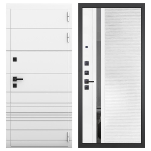 Гранит Роял белая NEW, панель 089 Белый софт с зеркальной тонированной вставкой 10 мм