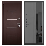 Гранит М2 Люкс, панель 086 Серый рельеф софт с тонированным зеркало 10 мм