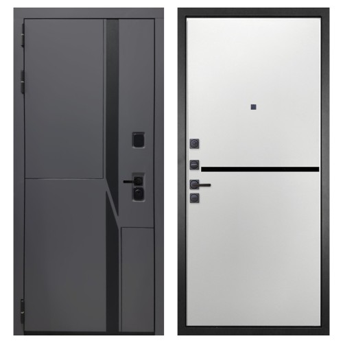 Гранит НаноБлэк лайн, панель 073 горизонт белая 10 мм