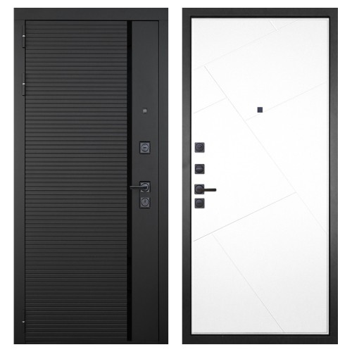 Гранит Пиано Черная, панель 029 Белая 10 мм