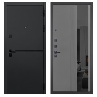 Гранит Горизонт, панель 086 Серый рельеф софт с тонированным зеркало 10 мм