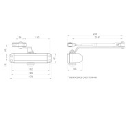 Доводчик Ajax (Аякс) дверной DCTR 50-100 DA AL алюминий 