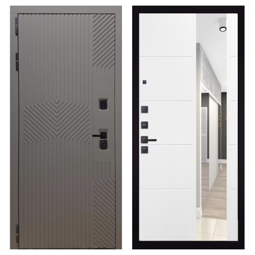 Гранит Нанорельеф, панель 083 Белый софт зеркало 10 мм