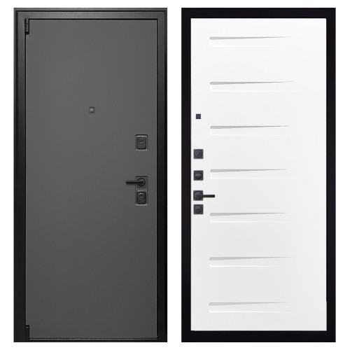 Гранит Лайт Графит, панель 081 Белый Горизонт 10 мм