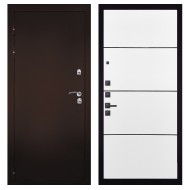 Гранит Терморазрыв, панель 079 Белый софт, черный молдинг 12 мм