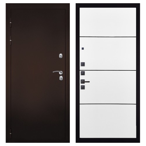 Гранит Терморазрыв, панель 079 Белый софт, черный молдинг 12 мм