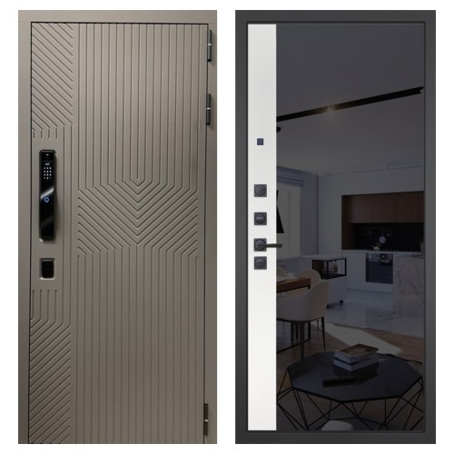 Гранит Смарт Нанорельеф, панель 091 зеркало макси бок тонированное черное 10 мм