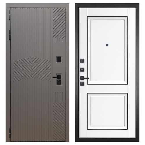 Гранит Нанорельеф, панель 070 Две филенки с молдингом белый матовый 12 мм