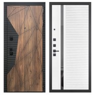 Гранит Континент, панель 089 Белый софт с зеркальной тонированной вставкой 10 мм