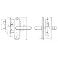 Защелка Absolyute (Абсолют) врезная ЗЩ1-45А (черный) 