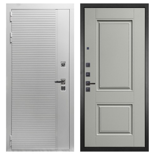 Гранит Пиано Белая, панель 068 Две филенки силк маус 12 мм