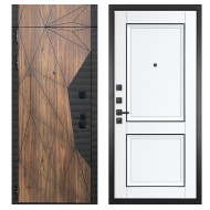 Гранит Континент с фрамугой, панель 070 Две филенки с молдингом белый матовый 12 мм