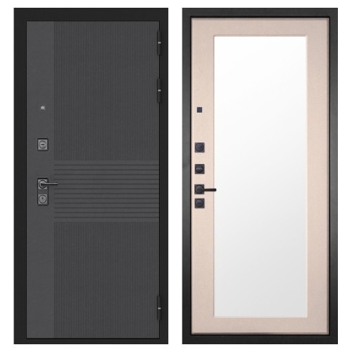 Гранит Гранж, панель 014 зеркало Капучино 16 мм