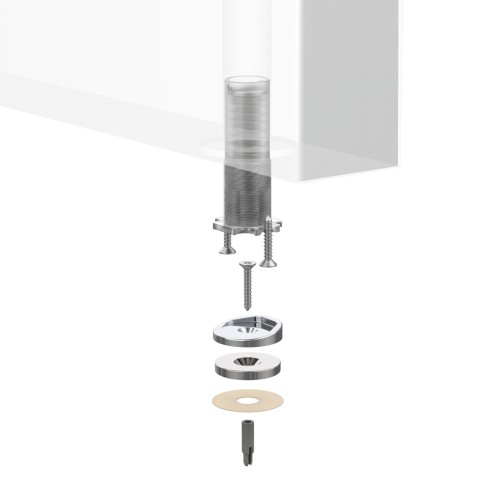 Упор Armadillo (Армадилло) дверной скрытый MAX INOX/2 