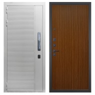 Гранит Пиано Смарт Белая, панель 087 Дуб кантри темный с фрезеровкой 10 мм