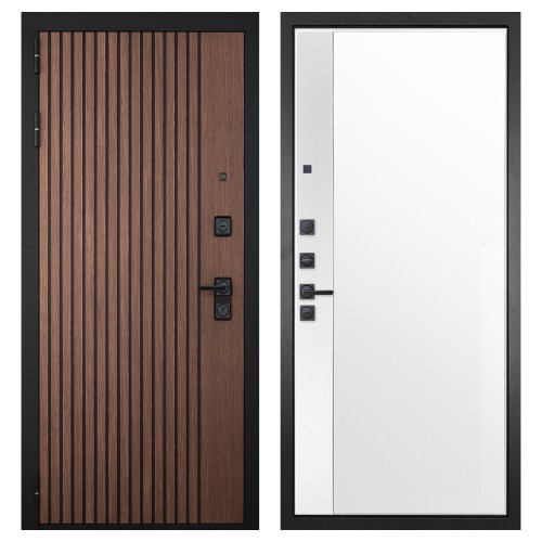 Гранит Шторм, панель 075 зеркало макси бок белое 16 мм