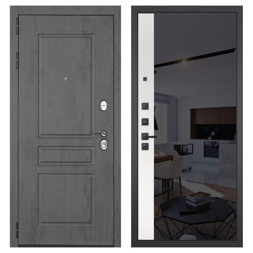 Гранит Лира, панель 091 зеркало макси бок тонированное черное 10 мм