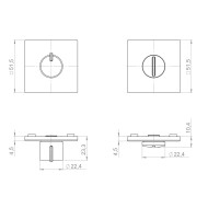 Ручка Armadillo (Армадилло) поворотная BK6.K.YM BL-26 черный 