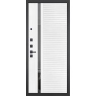 Гранит Эксклюзив, панель 089 Белый софт с зеркальной тонированной вставкой 10 мм