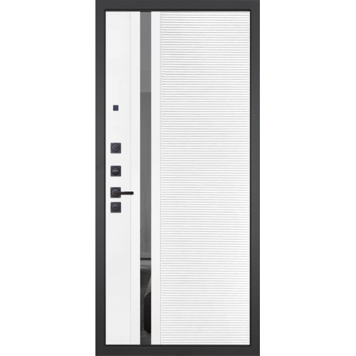 Гранит Эксклюзив, панель 089 Белый софт с зеркальной тонированной вставкой 10 мм